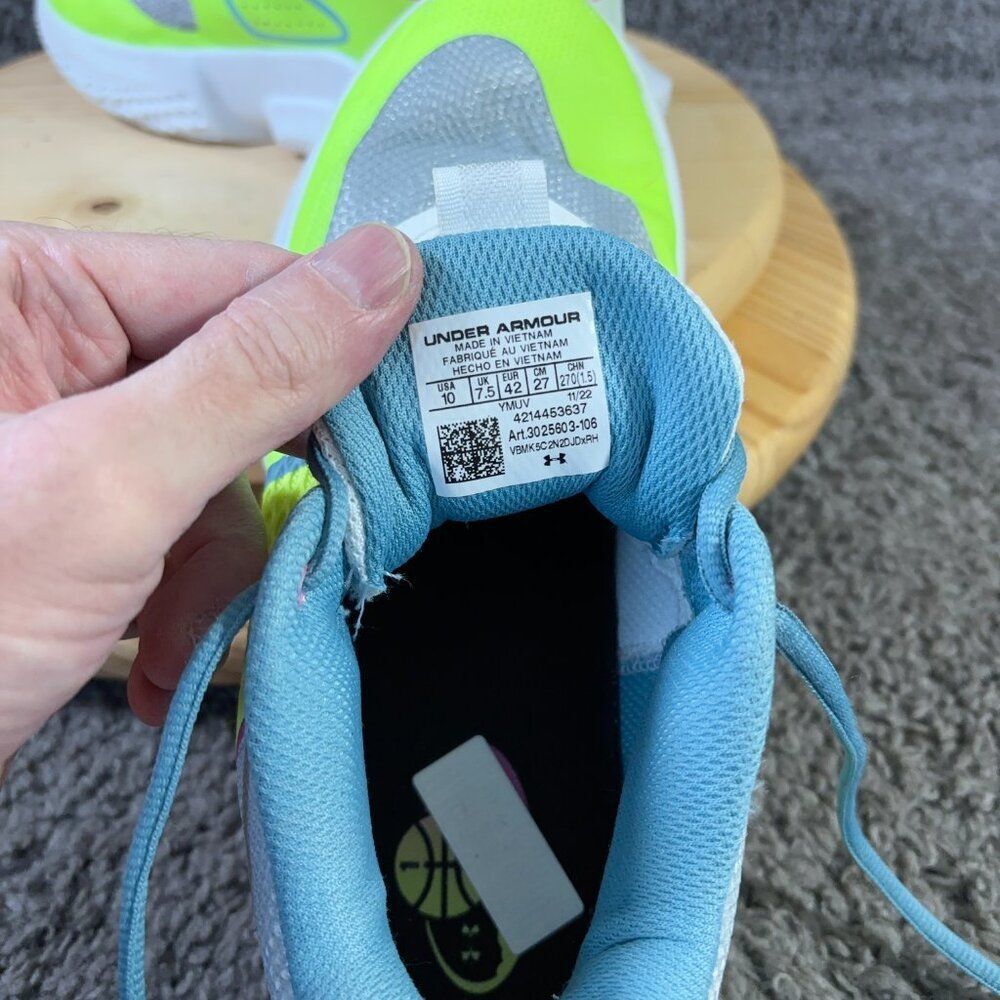 Under Armour Flow Breakthru 3 Basketball Shoe Womens Size 10 Athletic Sneakers - Picture 6 of 7